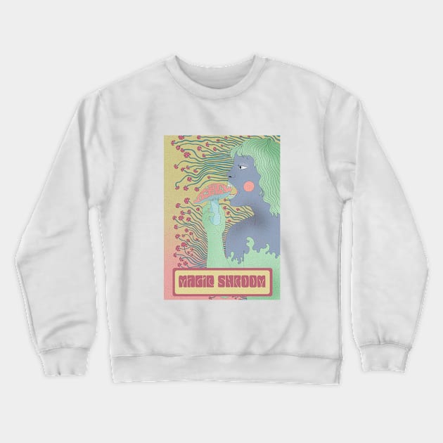 Magic Shroom Crewneck Sweatshirt by Rubbish Cartoon